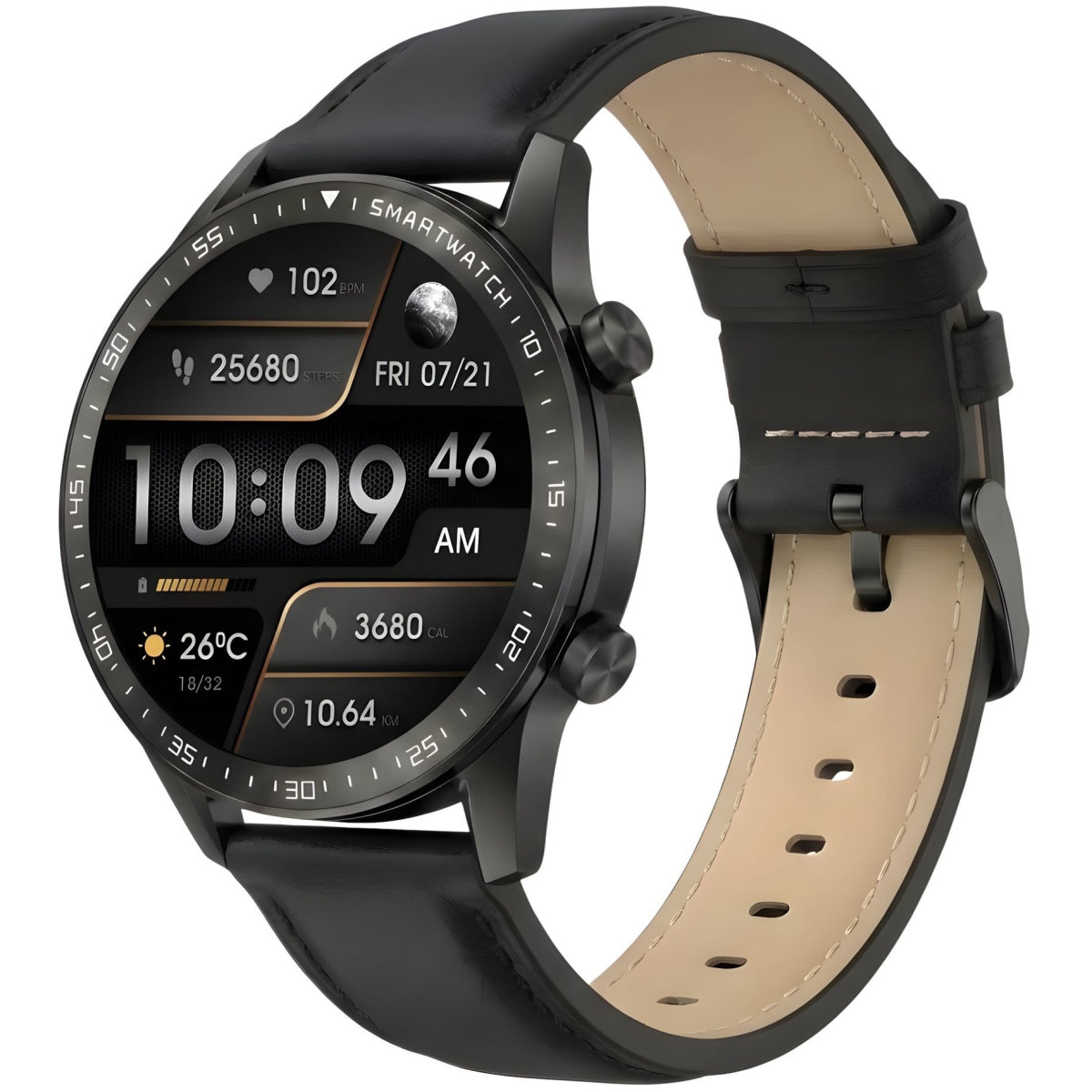 Smartwatch Gravity Czarny 2 Paski GT10-5