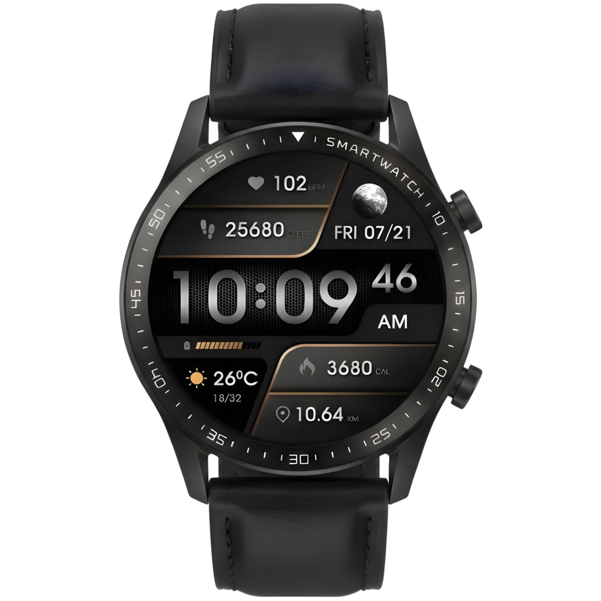 Smartwatch Gravity Czarny 2 Paski GT10-5