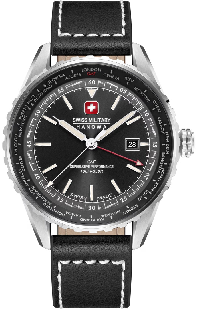 Zegarek Męski SWISS MILITARY HANOWA Afterburn GMT SMWGB0003201