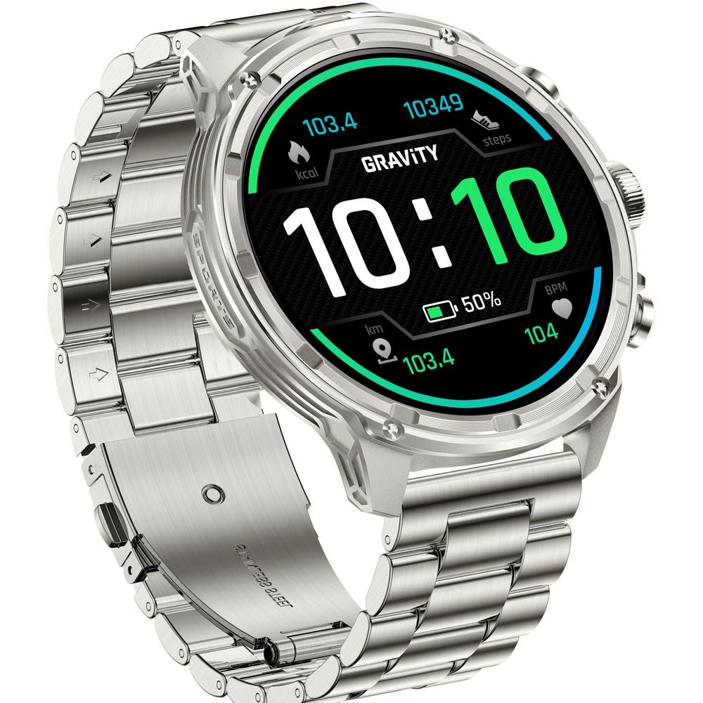 Smartwatch Gravity Srebrny Pasek + Bransoleta GT41-3