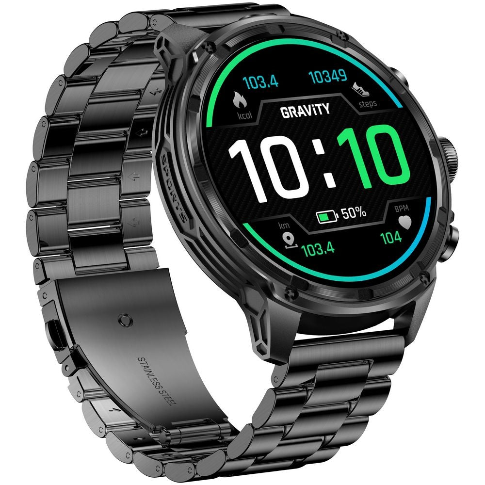 Smartwatch Gravity Czarny Pasek + Bransoleta GT41-1