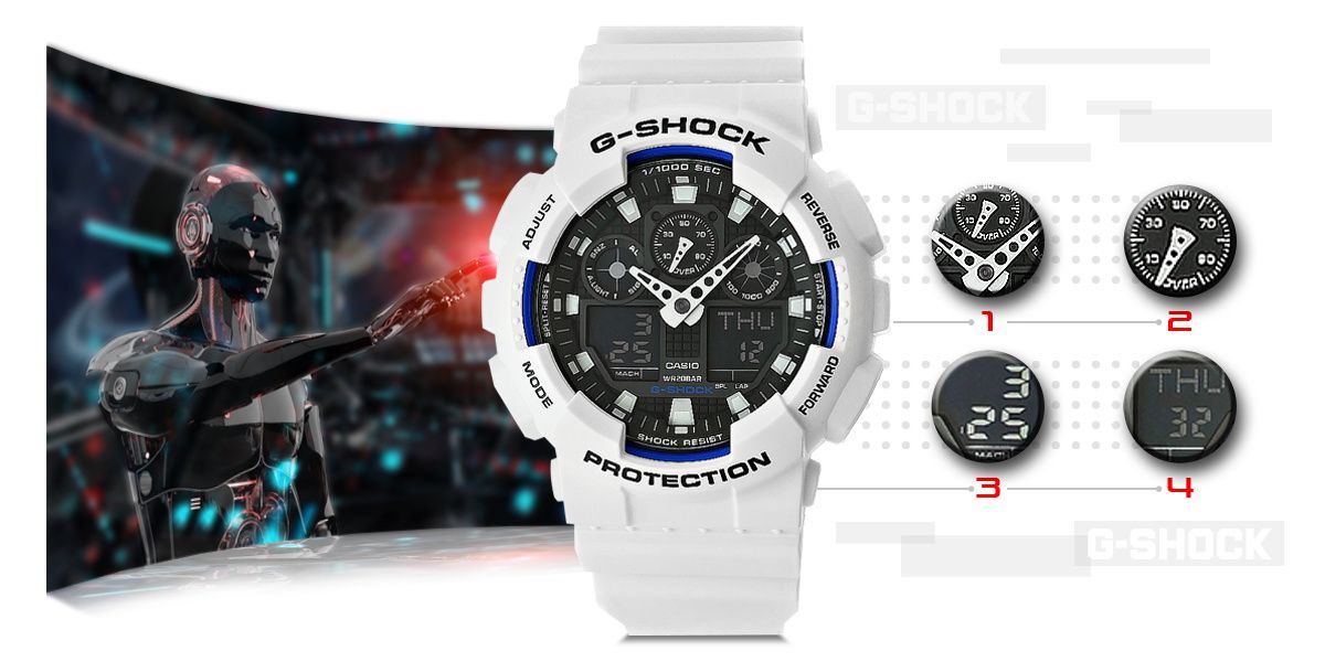 Zegarek Męski CASIO G-SHOCK GA-100B-7AER