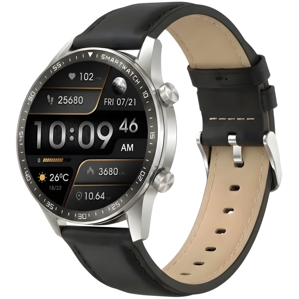 Smartwatch Gravity Srebrny 2 Paski GT10-7