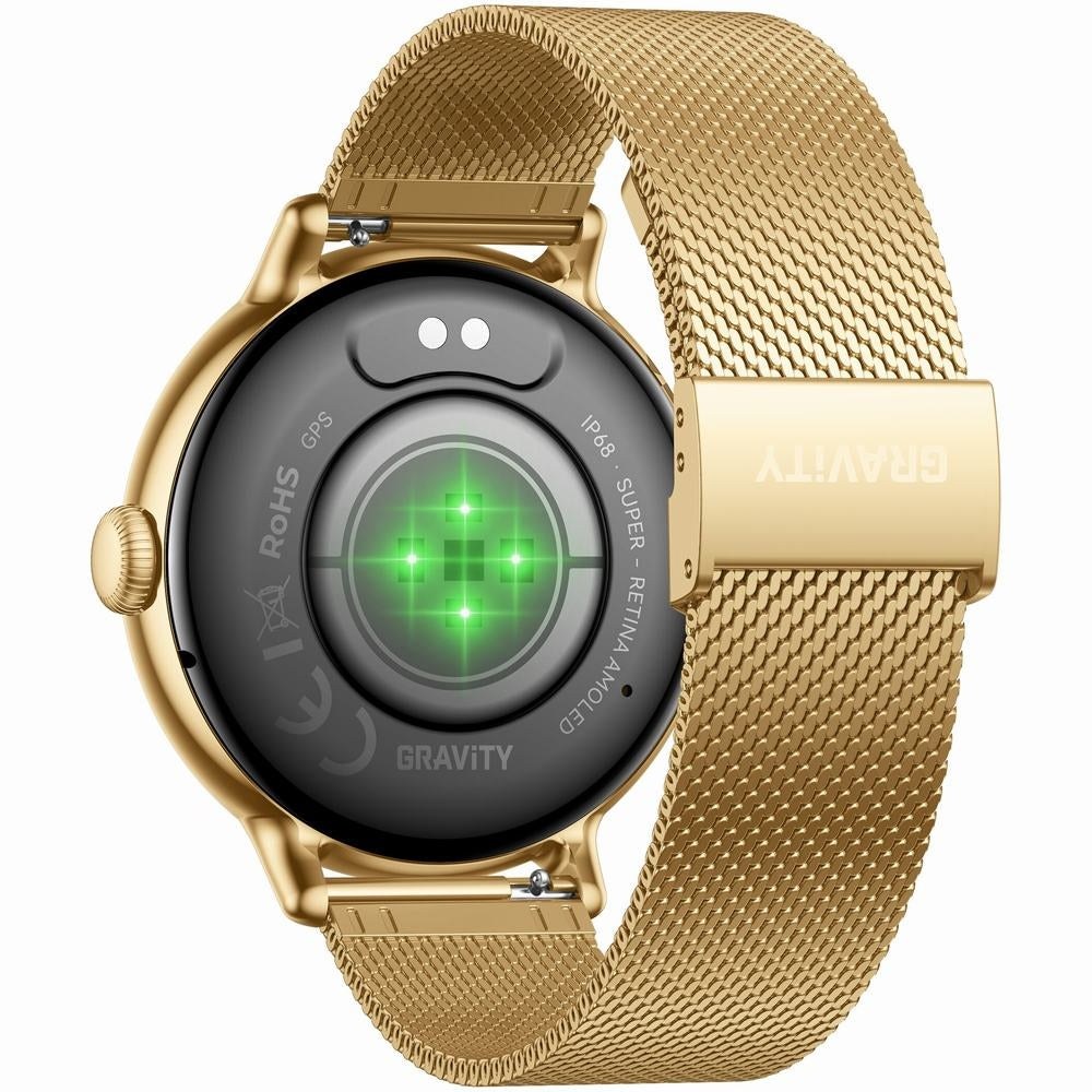 Smartwatch Gravity Złoty Pasek + Bransoleta GT33-1