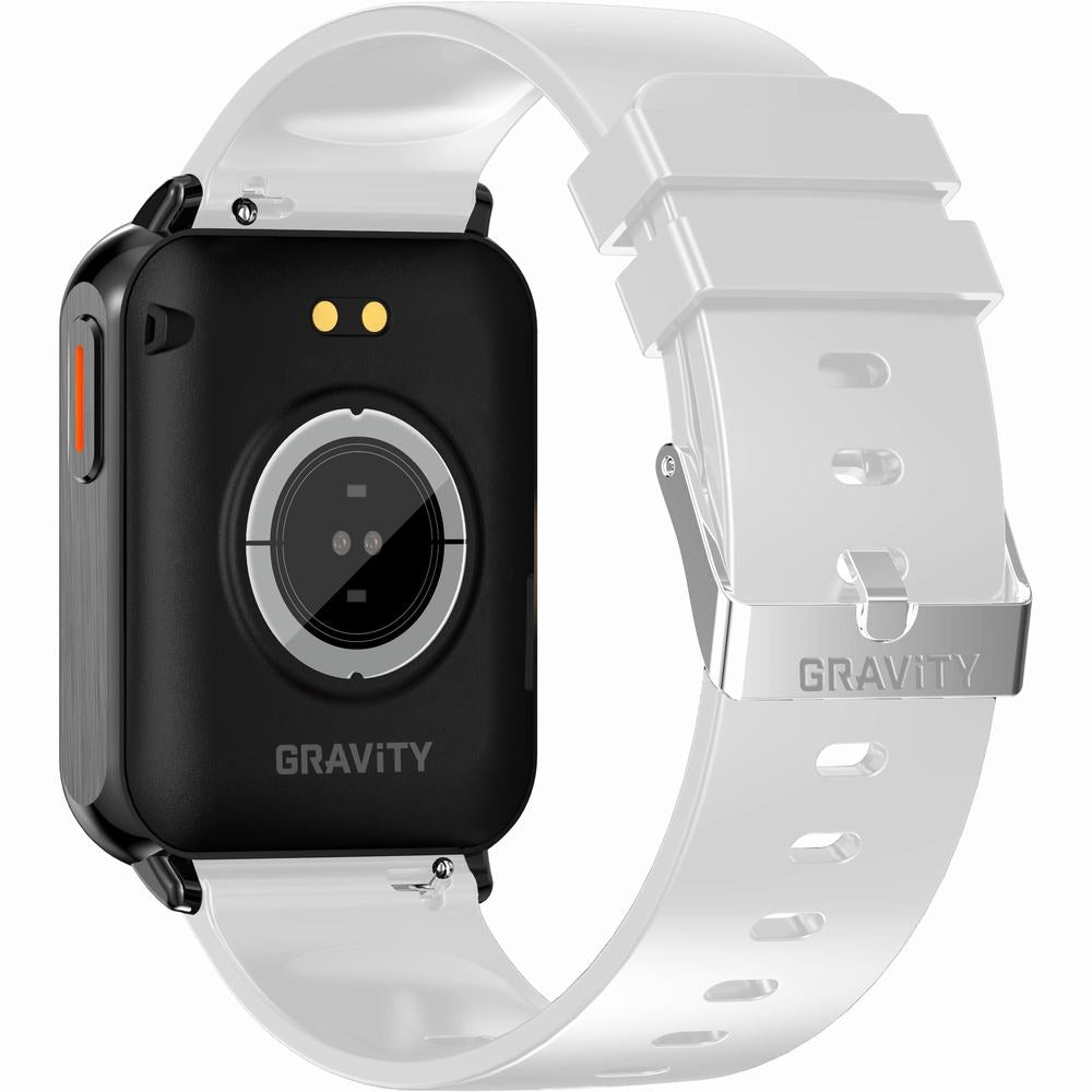 Smartwatch Gravity Biało Czarny 2 Paski GT17-8