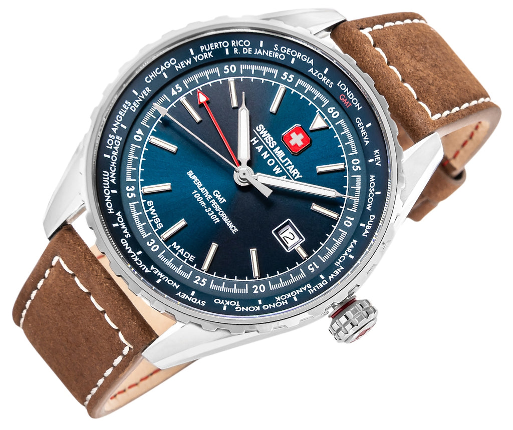 Zegarek Męski SWISS MILITARY HANOWA Afterburn GMT SMWGB0003202