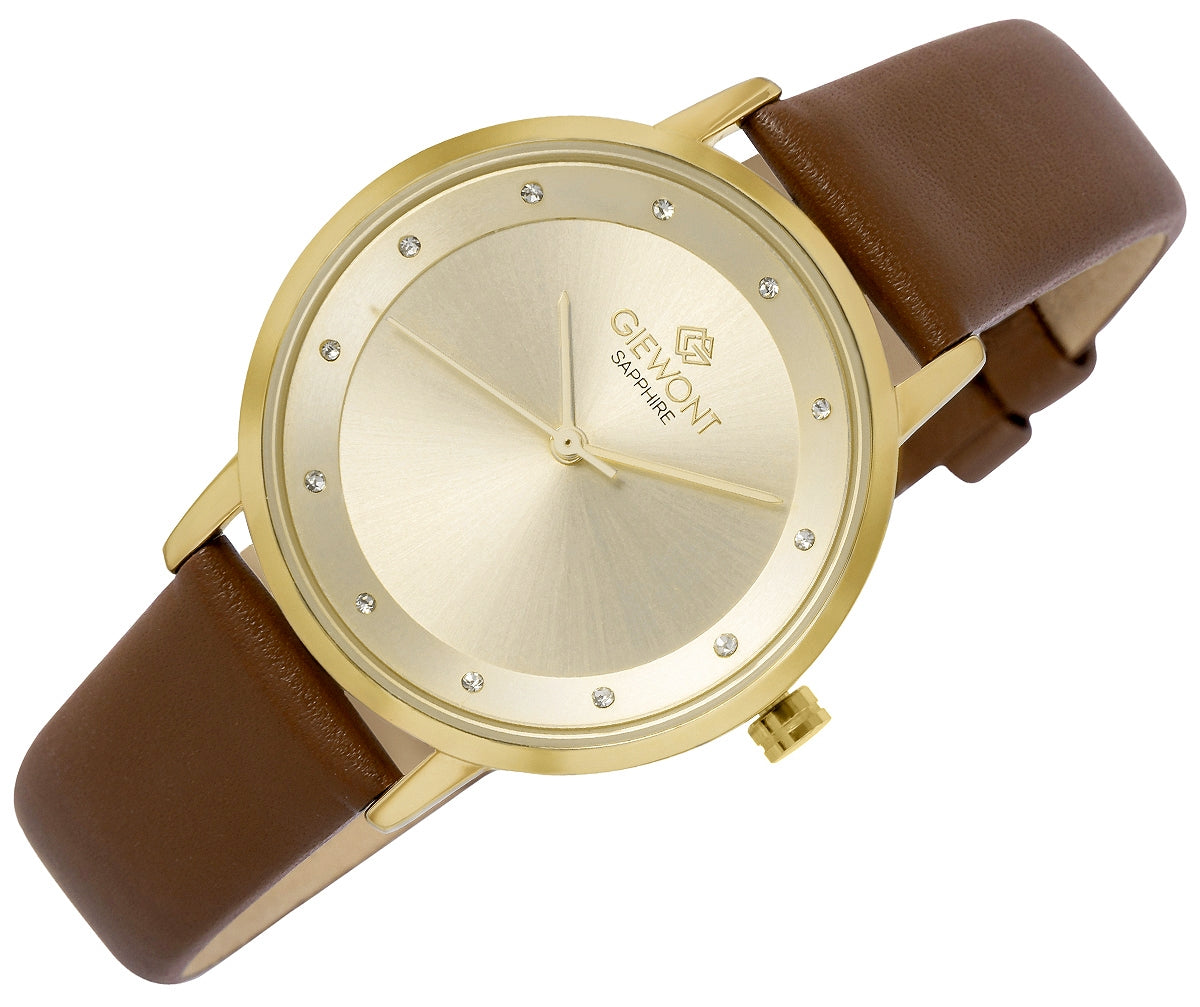 Zegarek Damski Giewont Sapphire Złoty GW4130-A2