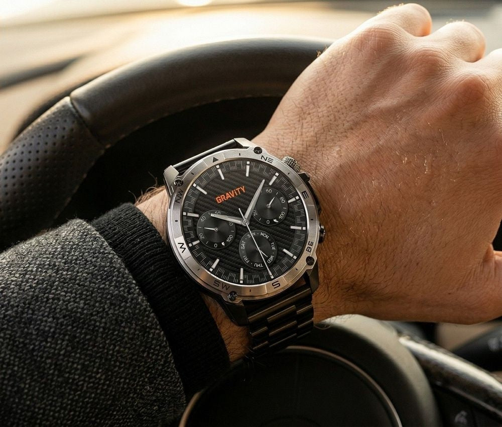 Smartwatch Gravity Czarny Pasek + Bransoleta GT46-2