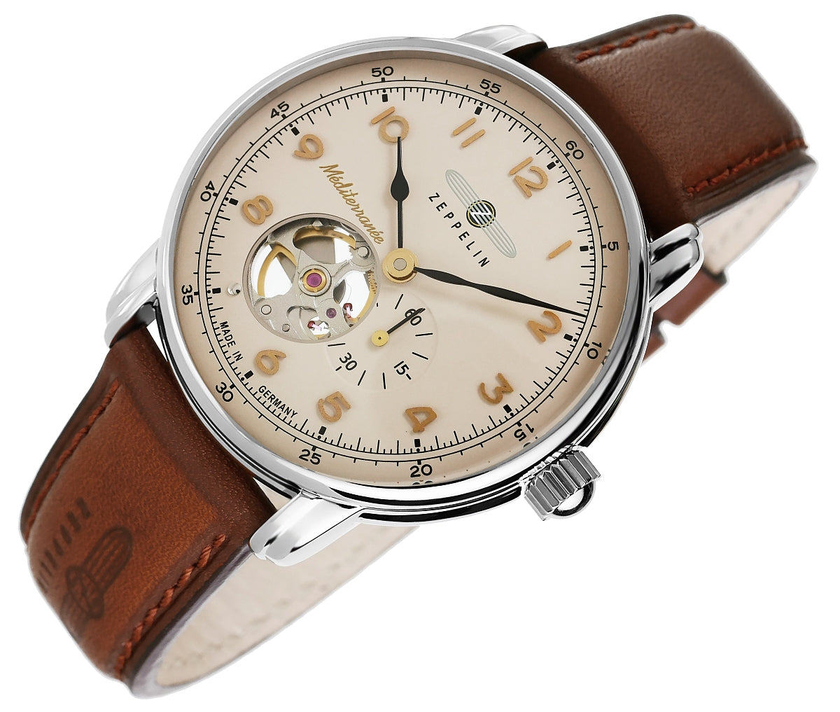 Zegarek Męski ZEPPELIN Mediterranee Open Heart Automatic 9666-5