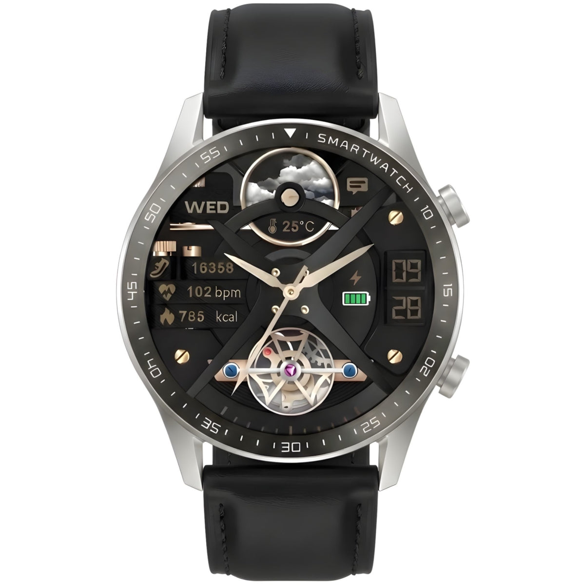 Smartwatch Gravity Srebrny 2 Paski GT10-7