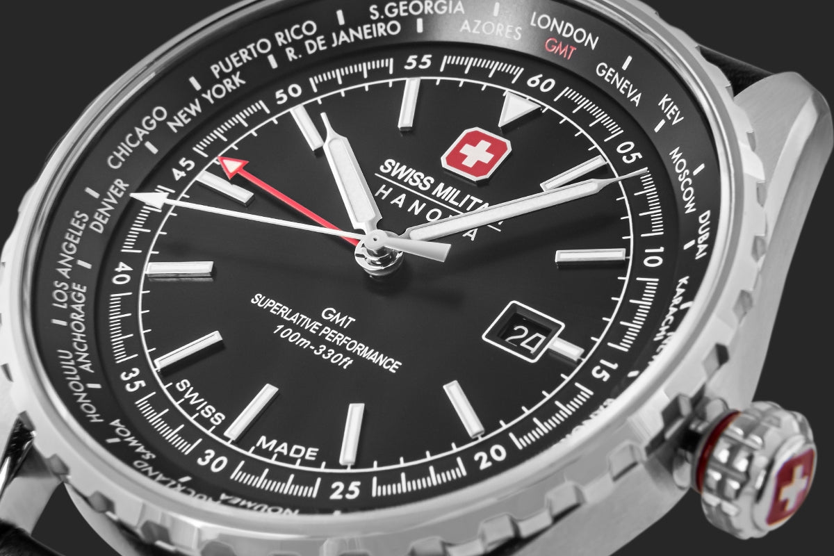 Zegarek Męski SWISS MILITARY HANOWA Afterburn GMT SMWGB0003201