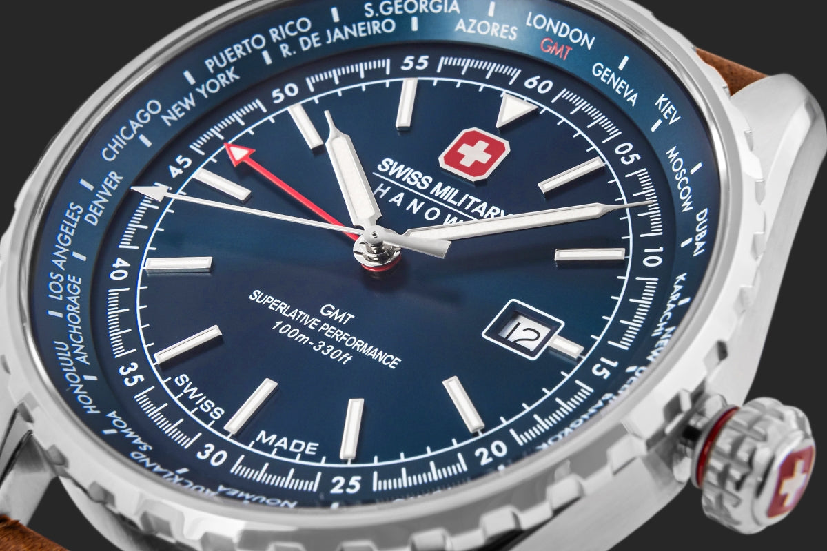Zegarek Męski SWISS MILITARY HANOWA Afterburn GMT SMWGB0003202