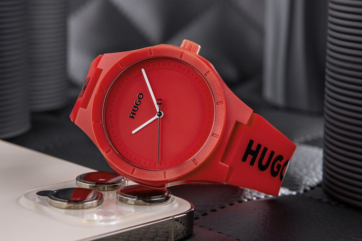 Zegarek Męski HUGO Lit For Him Red 1530346