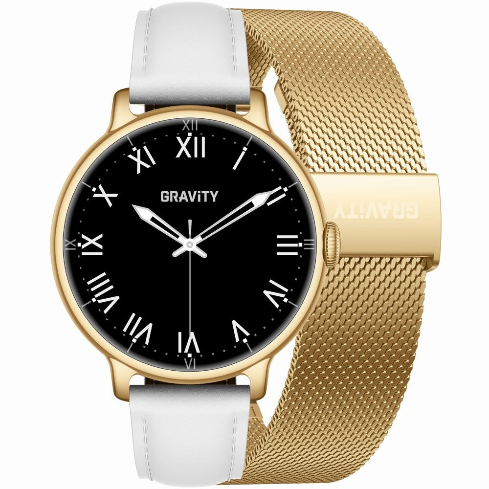 Smartwatch Gravity Złoty Bransoleta + Pasek GT33-2