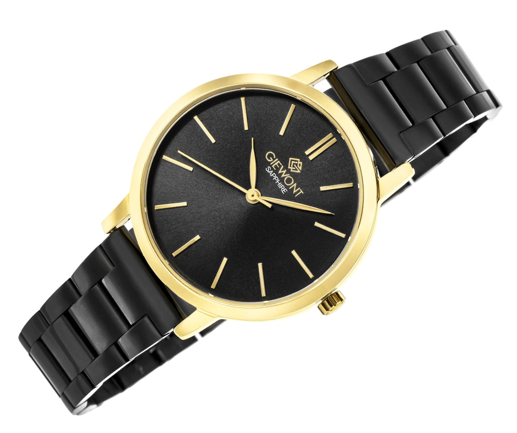 Zegarek Damski Giewont Sapphire Złoto Czarny GW2360-B4
