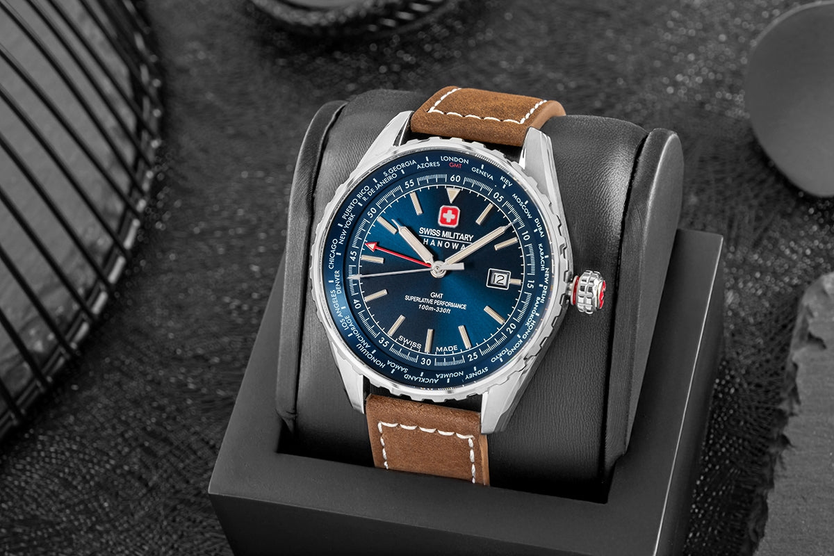 Zegarek Męski SWISS MILITARY HANOWA Afterburn GMT SMWGB0003202
