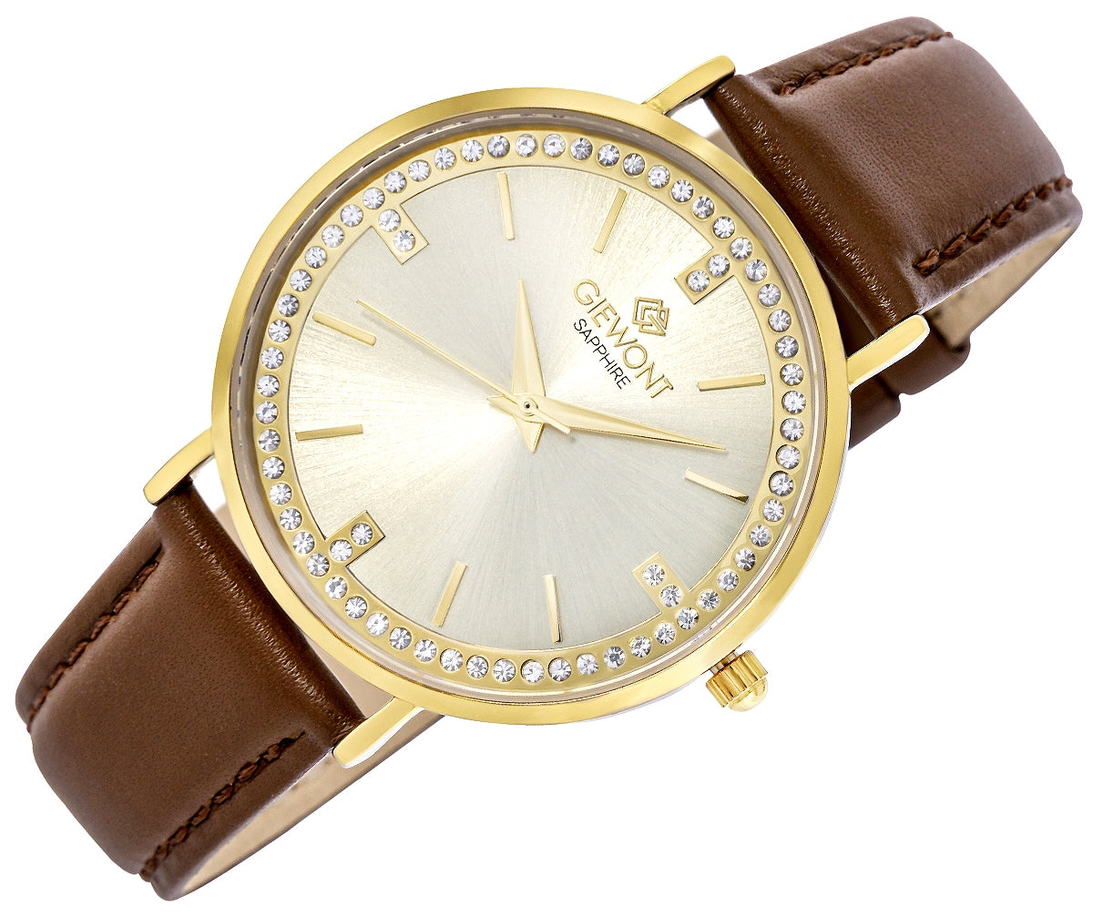Zegarek Damski Giewont Sapphire Złoty GW5390-A3
