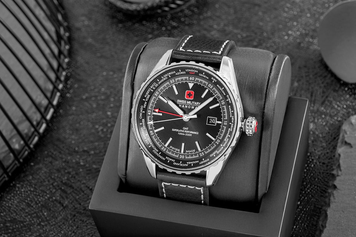 Zegarek Męski SWISS MILITARY HANOWA Afterburn GMT SMWGB0003201
