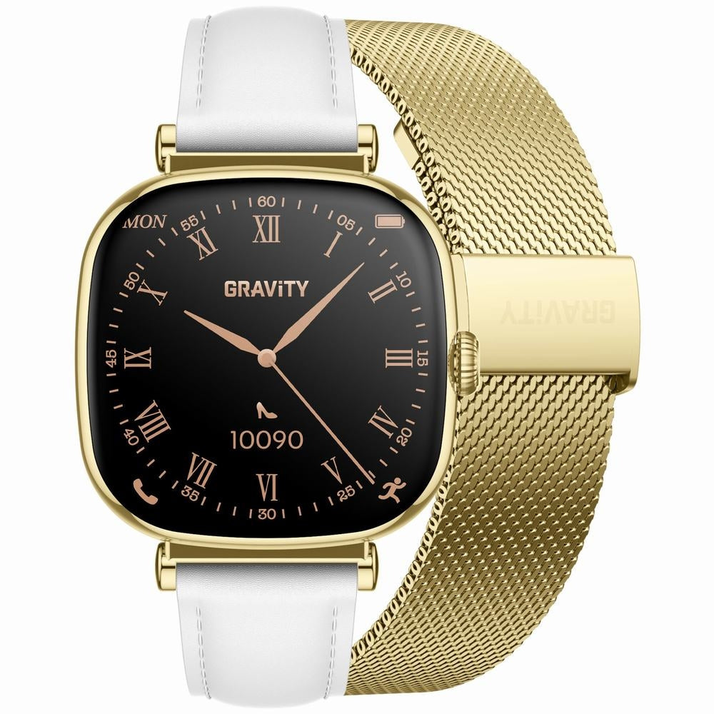 Smartwatch Gravity Złoty Bransoleta + Pasek GT32-2