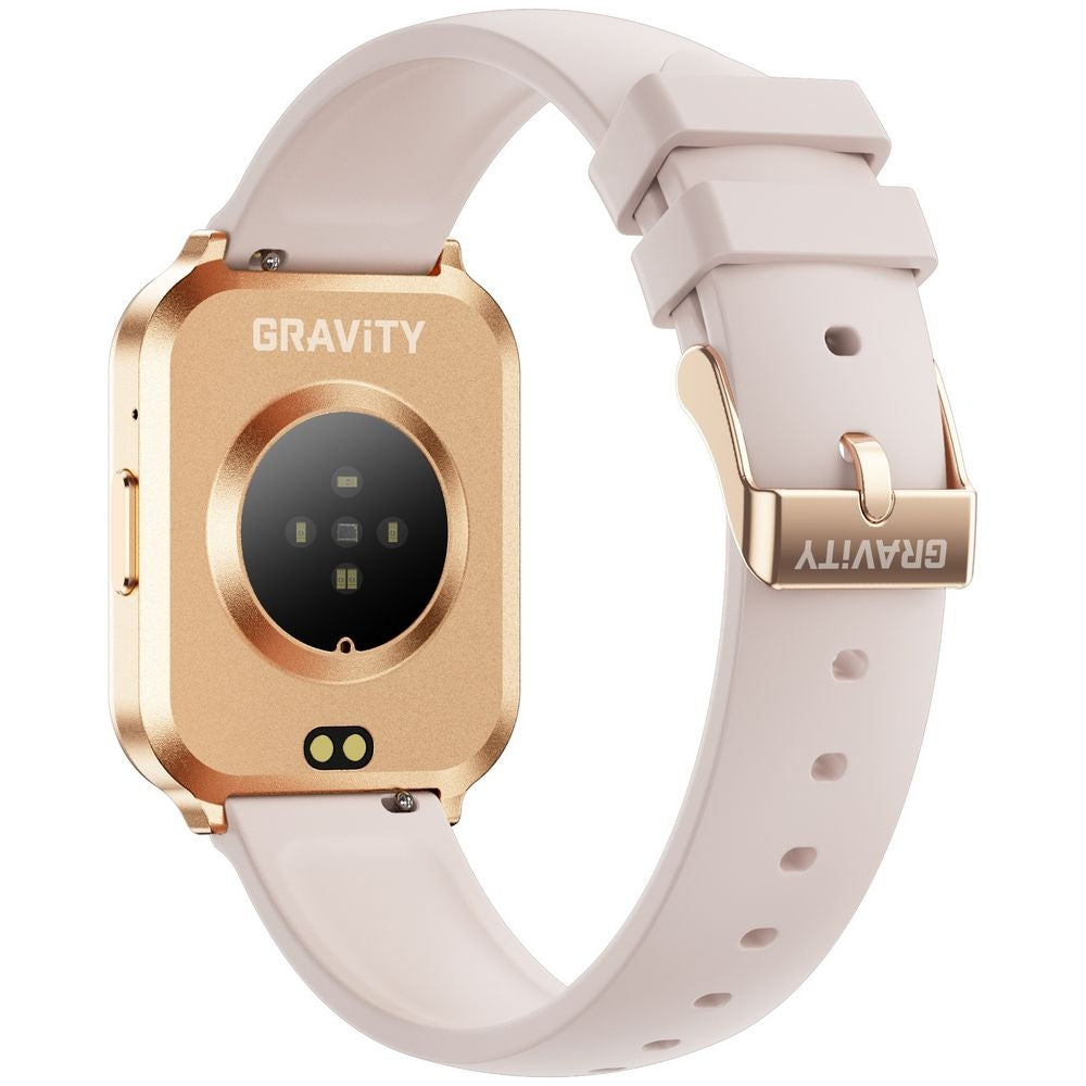 Smartwatch Gravity Różowe Złoto Pasek + Bransoleta GT44-2