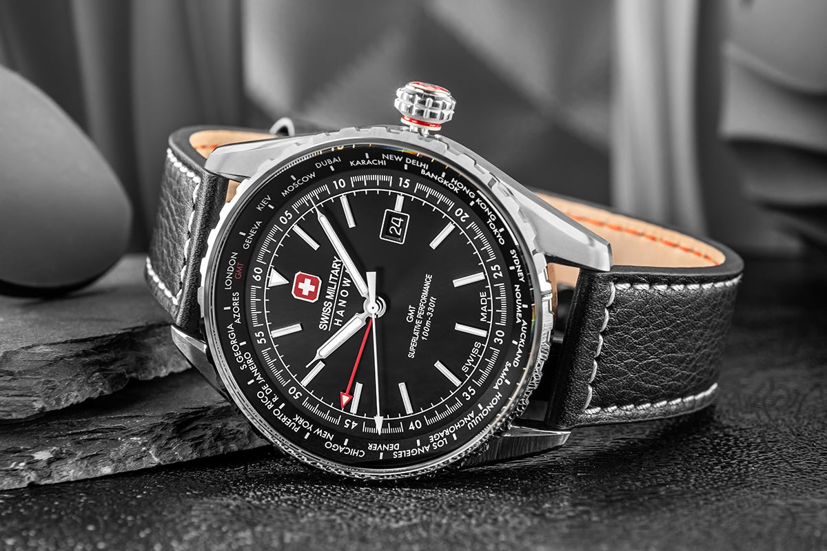 Zegarek Męski SWISS MILITARY HANOWA Afterburn GMT SMWGB0003201