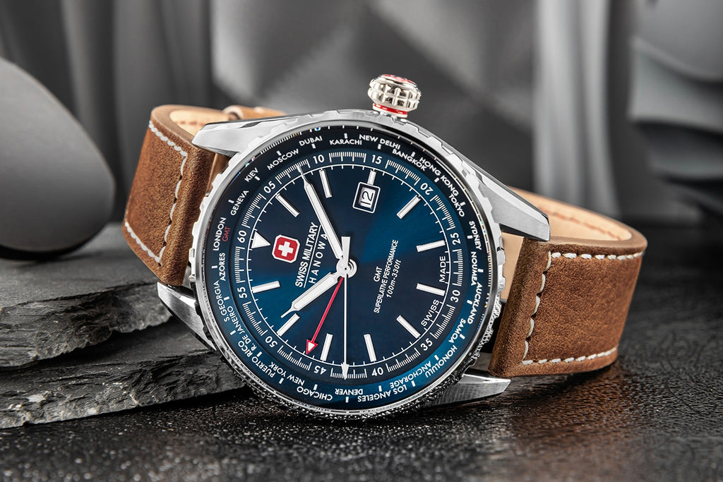 Zegarek Męski SWISS MILITARY HANOWA Afterburn GMT SMWGB0003202