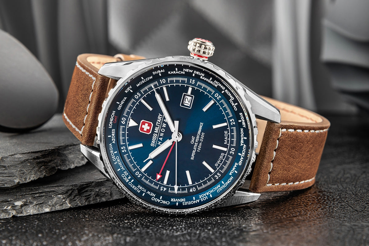 Zegarek Męski SWISS MILITARY HANOWA Afterburn GMT SMWGB0003202