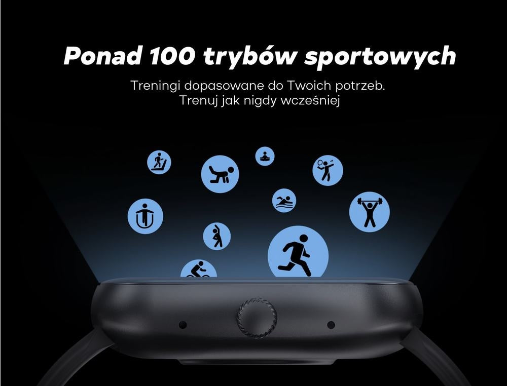 Smartwatch Damski GRAVITY GT18-7 Beżowy Pasek Silikonowy + Czarny Pasek