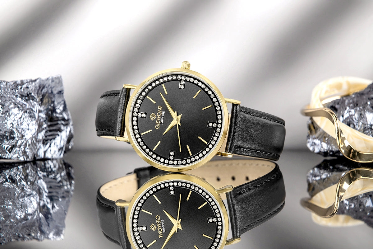 Zegarek Damski Giewont Sapphire Złoto Czarny GW5390-A4