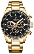 Zegarek Męski Giewont Chronograph Sapphire Złoto Czarny GW9140-B4