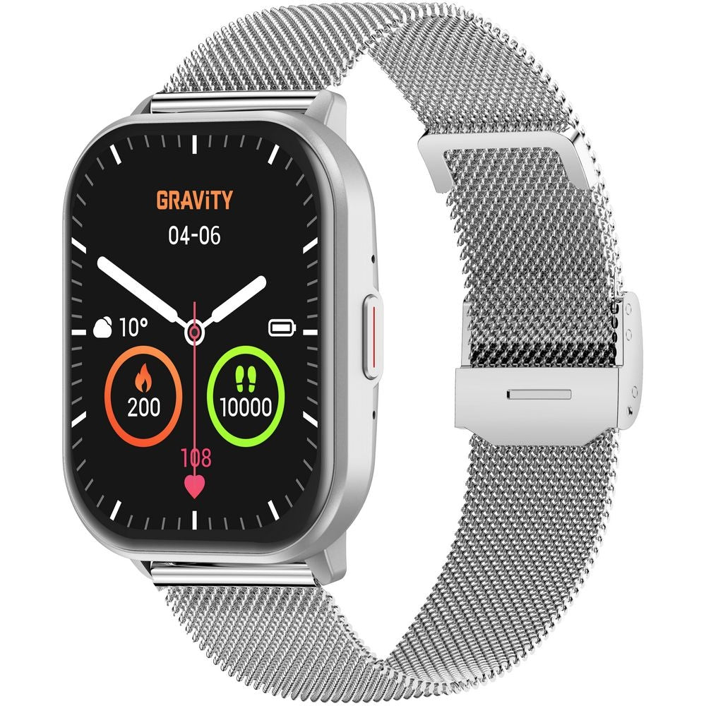 Smartwatch Gravity Srebrny Pasek + Bransoleta GT43-2