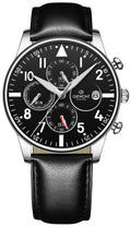 Zegarek Męski Giewont Chronograph Sapphire Czarno Srebrny GW5630-A2