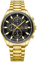 Zegarek Męski Giewont Chronograph Sapphire Złoto Czarny GW7290-B4