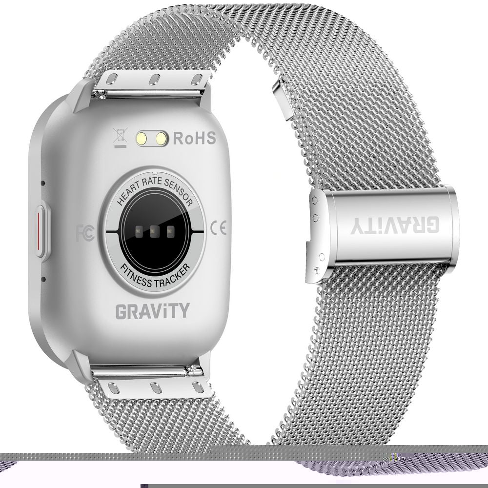 Smartwatch Gravity Srebrny Pasek + Bransoleta GT43-2