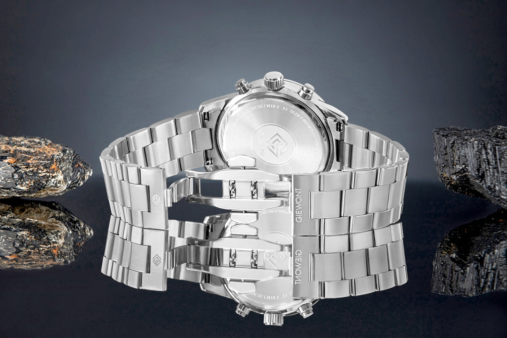 Zegarek Męski Giewont Chronograph Sapphire Srebrny GW4580-B2