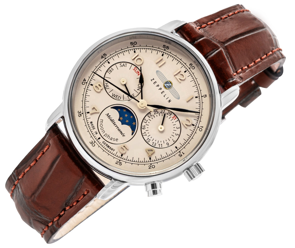 Zegarek Damski ZEPPELIN LZ121 Mediterranee Moonphase 9637-5