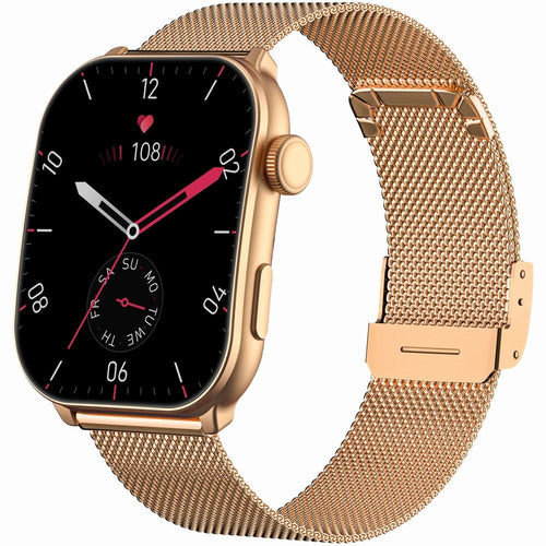 Smartwatch Damski GRAVITY GT28-8 Pasek + Bransoleta Różowe złoto Granatowy
