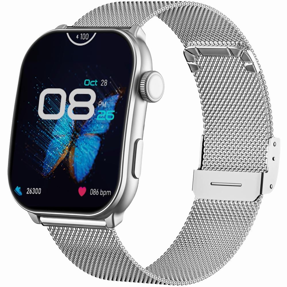 Smartwatch Damski GRAVITY GT28-10 Pasek + Bransoleta Biało Srebrny