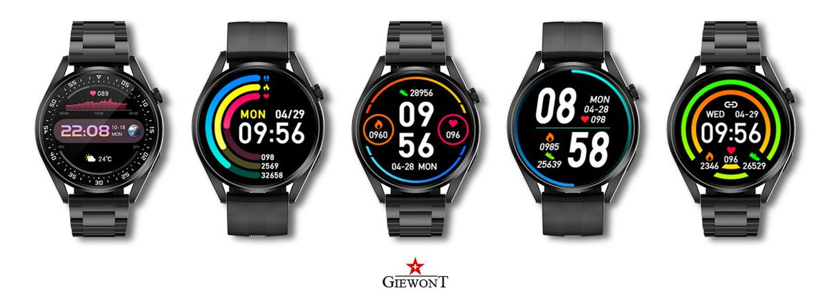 Smartwatch GIEWONT Vertex SmartCall GW450-1 Carbon/Carbon Silikon