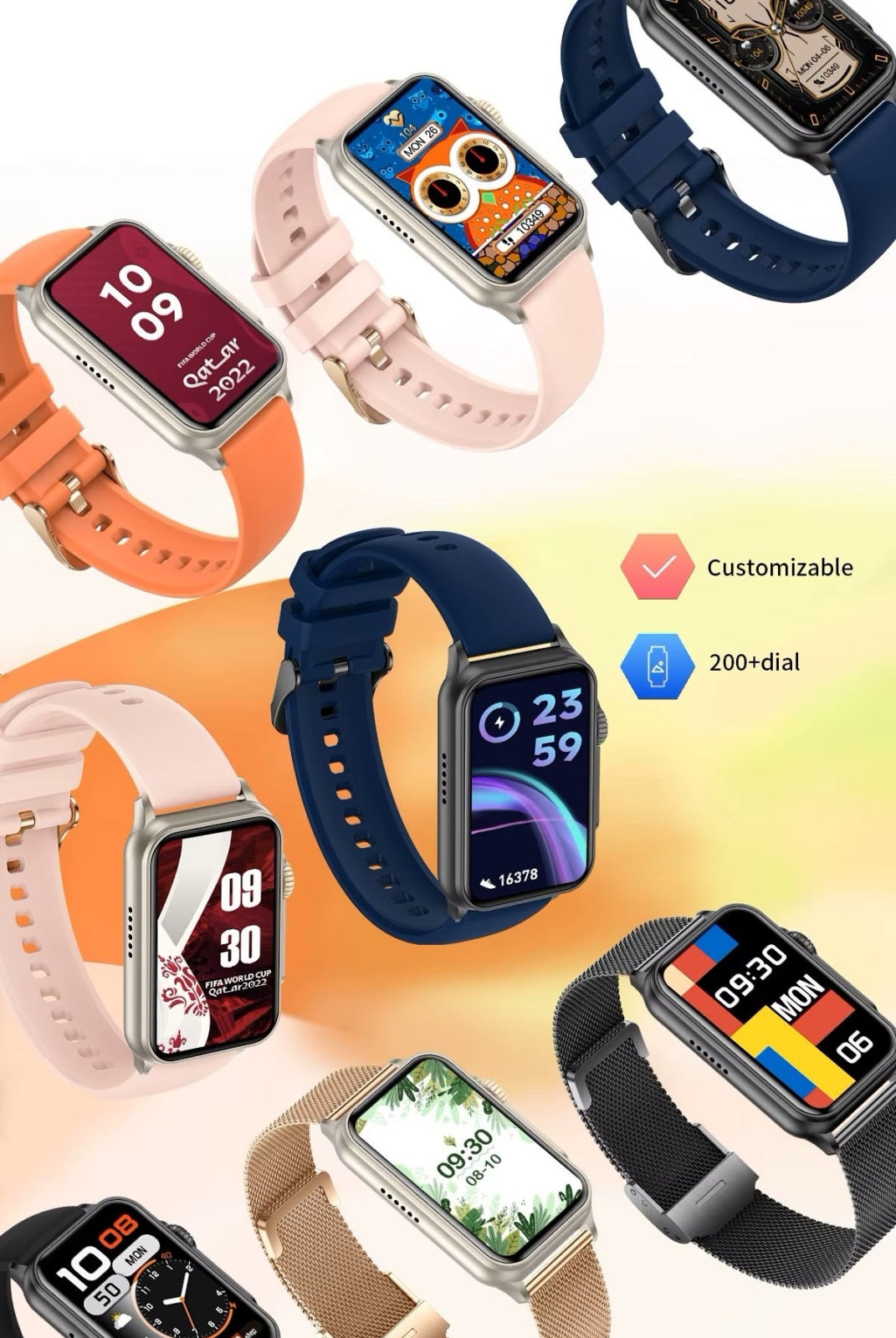 Smartwatch Damski RUBICON RNCF06 Rose Gold/Pink SMARUB223