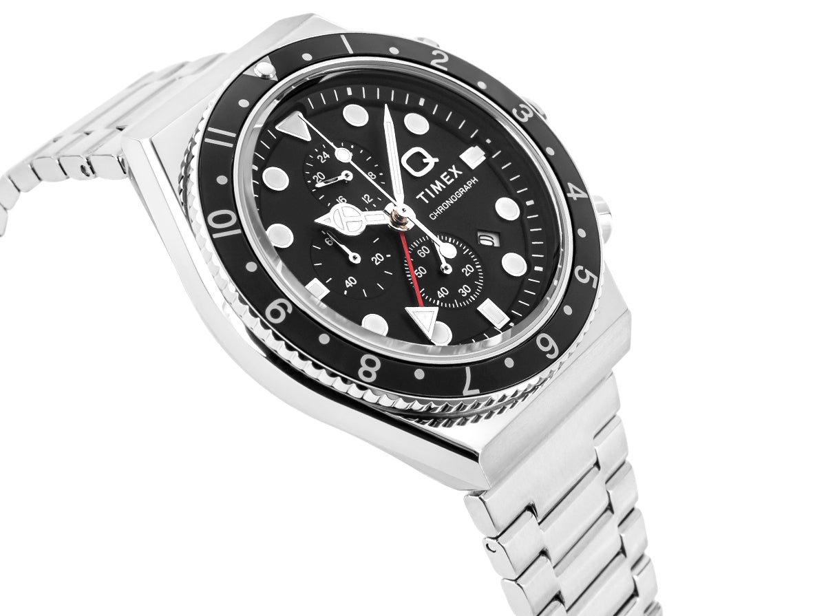 Zegarek Męski TIMEX Q Timex 3-Time Zone Chronograph TW2V69800