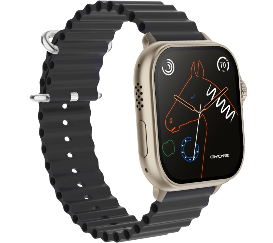 Smartwatch Męski RUBICON RNCF17 Tytan/Black SMARUB268
