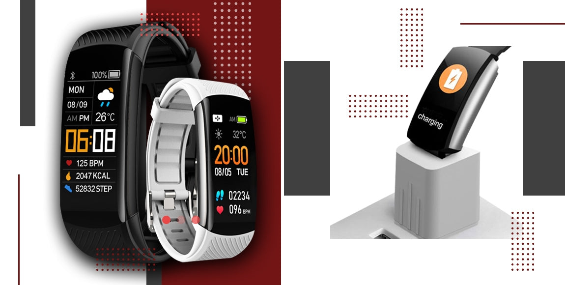 Smartwatch GIEWONT Czarno Biały 2 Paski GW200-2
