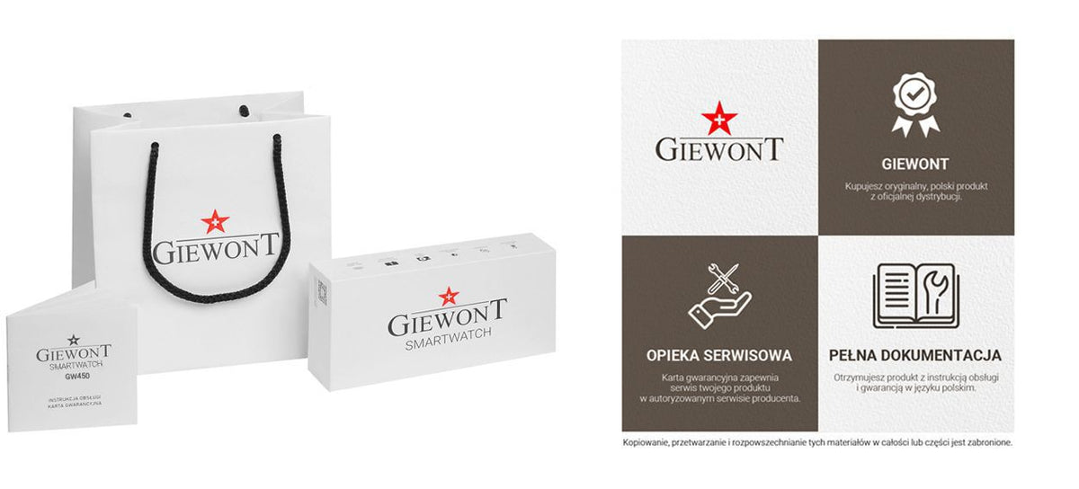 Smartwatch GIEWONT Vertex SmartCall GW450-1 Carbon/Carbon Silikon