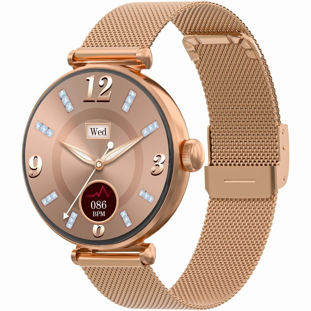 Smartwatch Gravity Różowe Złoto Czarny 2 Paski GT26-3
