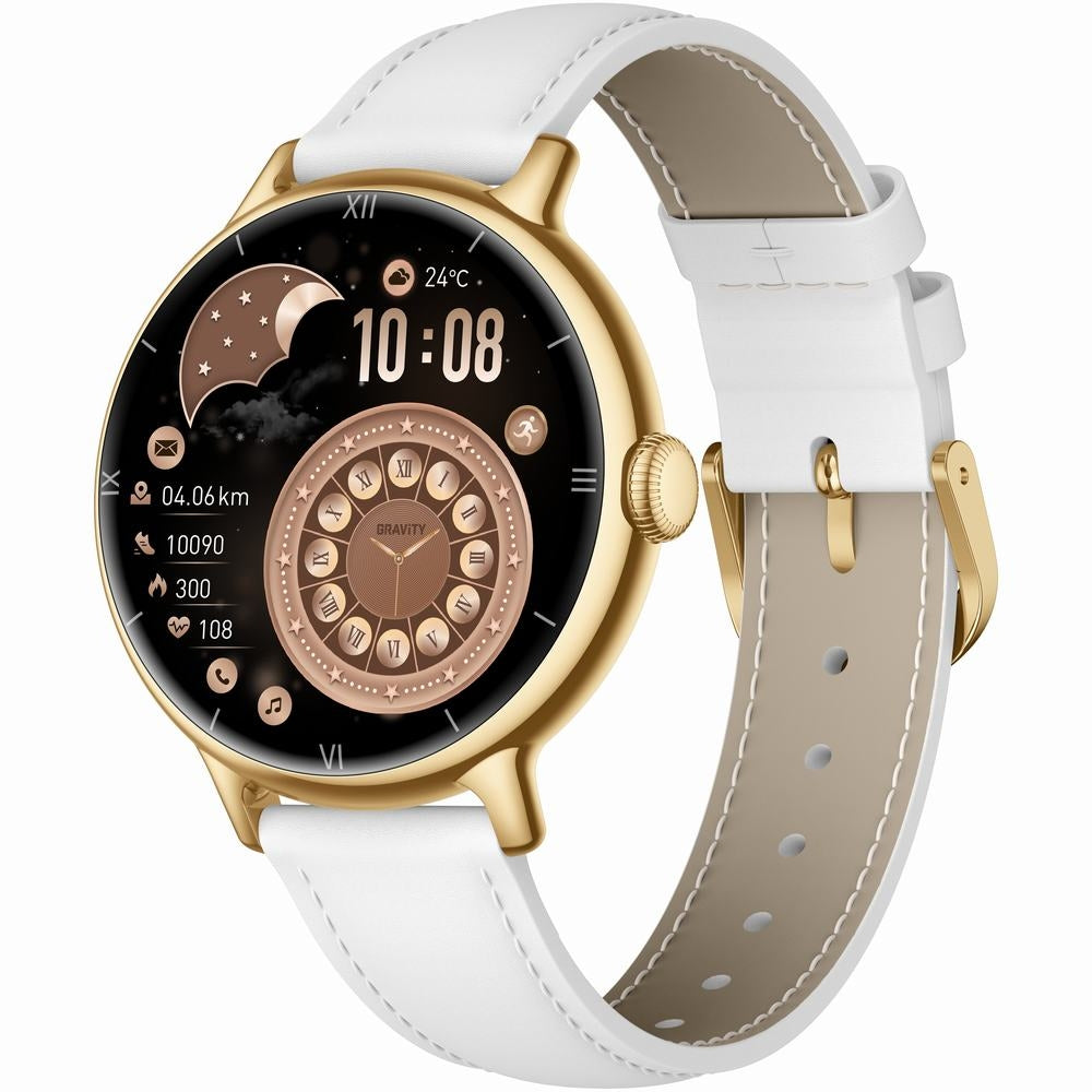 Smartwatch Gravity Złoty Bransoleta + Pasek GT33-2