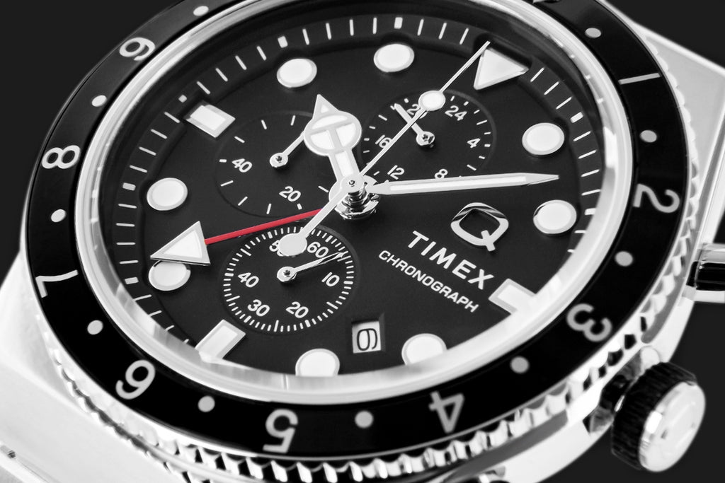 Zegarek Męski TIMEX Q Timex 3-Time Zone Chronograph TW2V69800