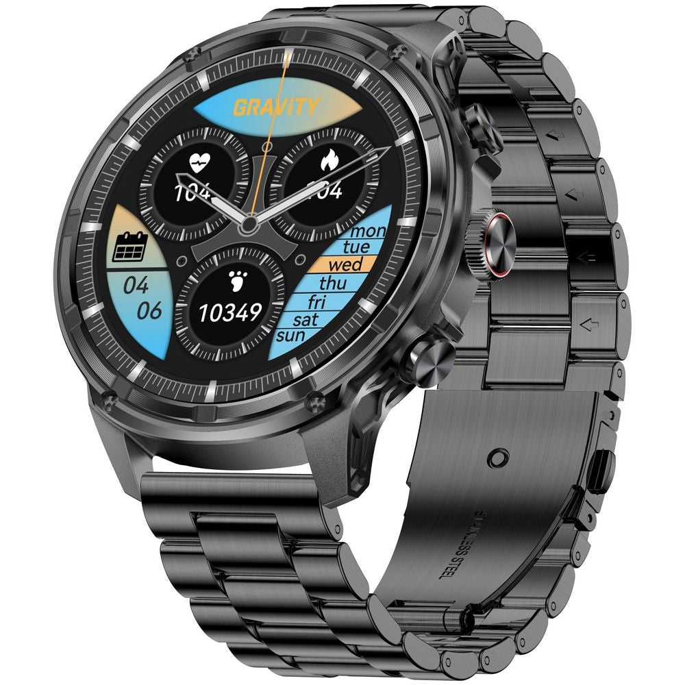 Smartwatch Gravity Czarny Pasek + Bransoleta GT41-1