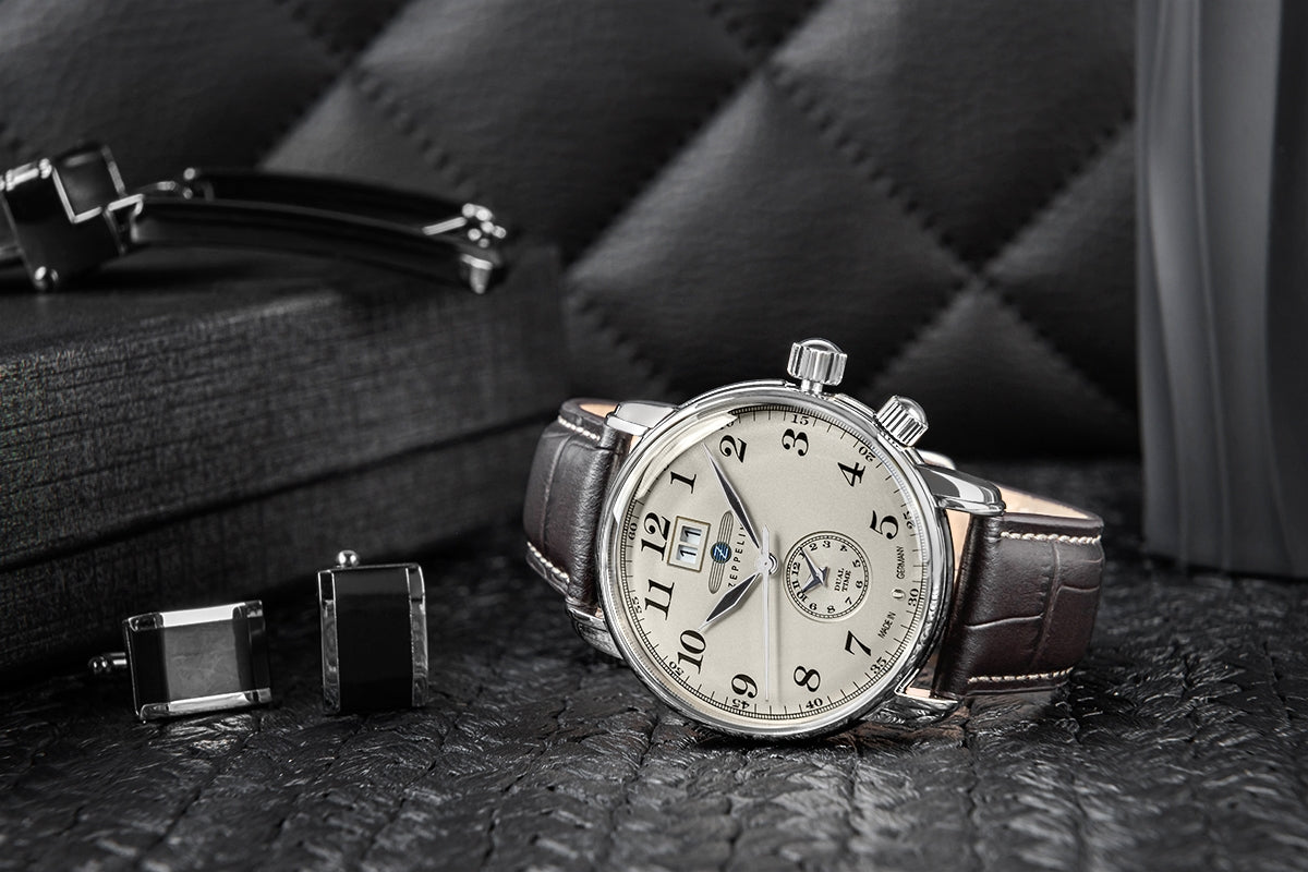 Zegarek Męski ZEPPELIN LZ127 Graf Zeppelin Dual Time 7644-5