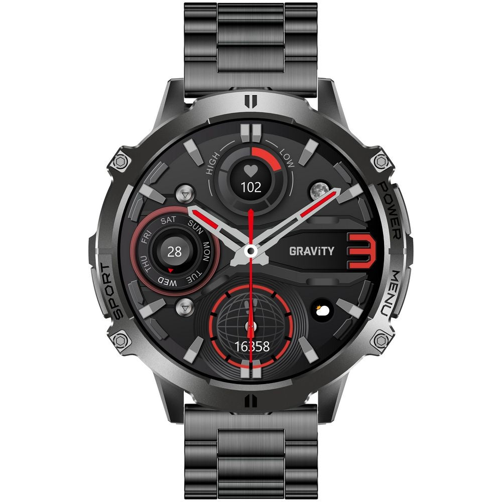 Smartwatch Gravity Czarny Pasek + Bransoleta GT42-5